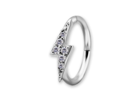 NF CoCr Lightning Jewelled Hinged Ring