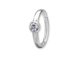 NF CoCr Bezel Set Jewelled Hinged Ring