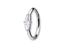 NF CoCr Keystone Jewelled Hinged Ring