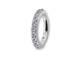 NF CoCr Jewelled Oval Hinged Ring