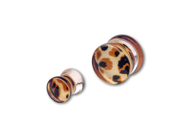 Acrylic Leopard Print Inlaid Flared Plug