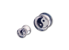 Acrylic Ying Yang Inlaid Flared Plug