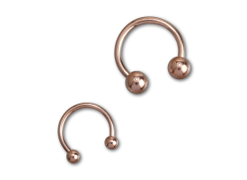 PVD Rose Gold Steel Circular Barbell