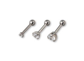 Steel Jewelled Tragus Barbell