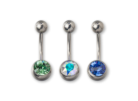 Titanium Jewelled Navel Barbell