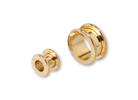 PVD Gold Steel Rounded Flesh Tunnel