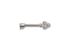 Steel and Silver Toy Key Nipple Barbell