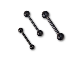 PVD Black Titanium Barbell