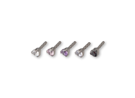 Prong Set Jewelled Titanium Push-In Attachment