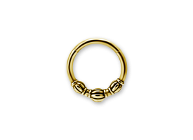 PVD Gold Steel Ethnic Hinged Ring - 1,2 x 8 - Style 4