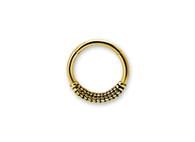 PVD Gold Steel Ethnic Hinged Ring - 1,2 x 8 - Style 5