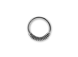 Steel Ethnic Hinged Ring - 1,2 x 8 - Style 5