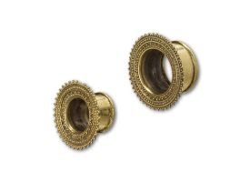 Brass Ear Plug - style 2