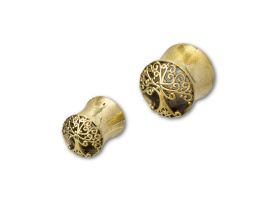 Brass Ear Plug - style 17