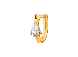 PVD Gold Steel Hinged Tragus Clicker - Style 3