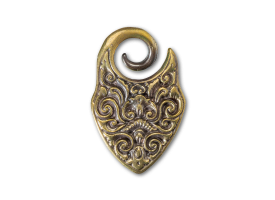 Brass Ear Weight - Tahiti Shield