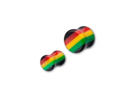 Acrylic Rasta Flared Plug