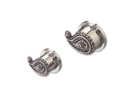 Steel Tunnel with Rhodium Plated Brass Top - Style 19