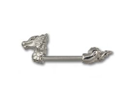 Steel Nipple Barbell 1.6 x 14 - style 8