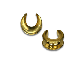 Brass Earlobe Spreader - Style 1