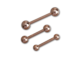 PVD Rose Gold Steel Barbell