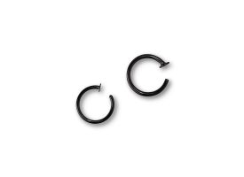 PVD Black Steel Open Nose Ring