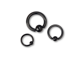 PVD Black Steel Ball Closure Ring