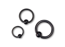 PVD Black Titanium Ball Closure Ring