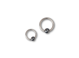 Titanium Hematite Ball Closure Ring