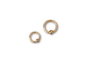 PVD Gold Steel Ball Closure Ring