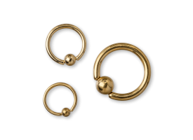 PVD Gold Titanium Ball Closure Ring