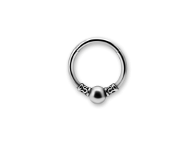 Steel Ethnic Hinged Ring - Style 2