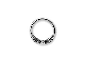 Steel Ethnic Hinged Ring - Style 5