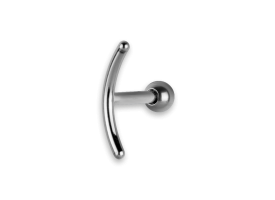 Steel Round Curved Tragus/Helix Barbell