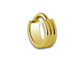 PVD Gold Steel Hinged 3-Ring 1,2 x 7 - Style 1