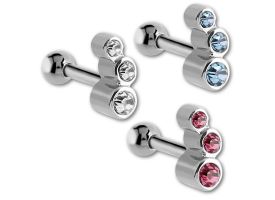 Cast Jewelled Barbell - style 48