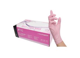 Nitras Pink Nitrile Gloves