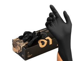 Piranha Black Latex Gloves