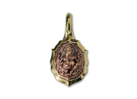 Brass Ear Weight - Copper Ganesh