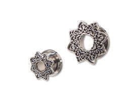Steel Tunnel with Rhodium Plated Brass Top - Style 21
