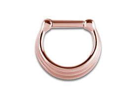 PVD Rose Gold Steel Septum Clicker 3-Rings