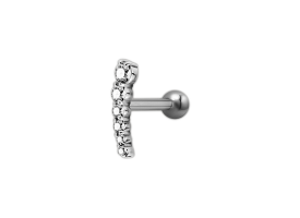 Steel Int. Thr. Barbell Jewelled - Style 5 