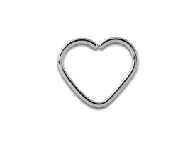 Steel Open Heart Ring 1.2 x 8